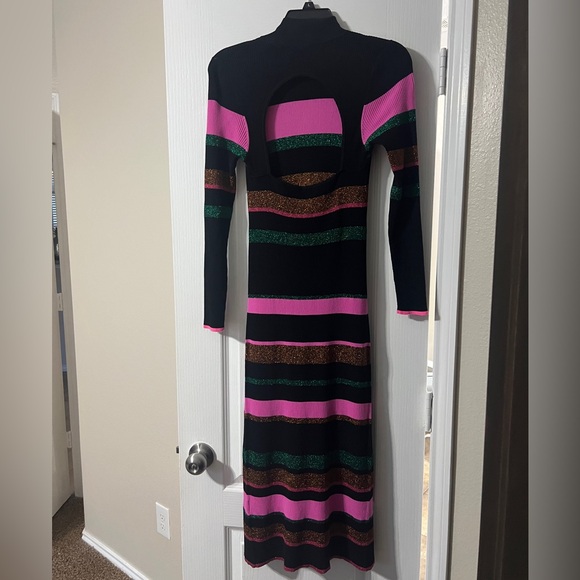 Tanya Taylor Vibrant Striped Long Sleeve Dress - Picture 4 of 6